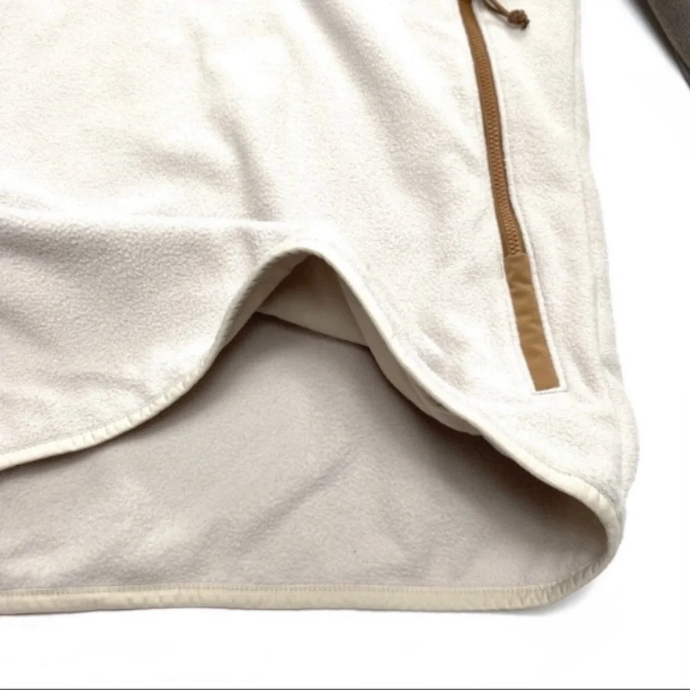 THE North Face Rare Retro Color Block Fleece Quarter Zip Pullover Brown / Cream